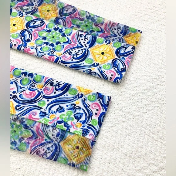 IBKUL Top Nora Print Long Sleeve Mock Neck 1/4 Zip UPF 50+, Size Small - Picture 11 of 16